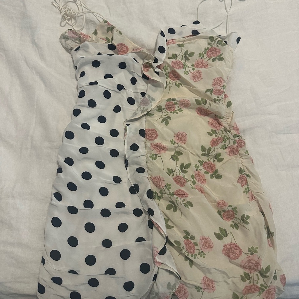 For Love And Lemons Floral and Polka Dot Mini Dress - Picture 2 of 5